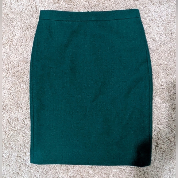 J.CREW pencil skirt no. 2, teal / green,size 6, 100% wool - Picture 2 of 9